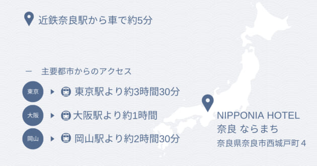 NIPPONIA HOTEL奈良ならまちアクセス