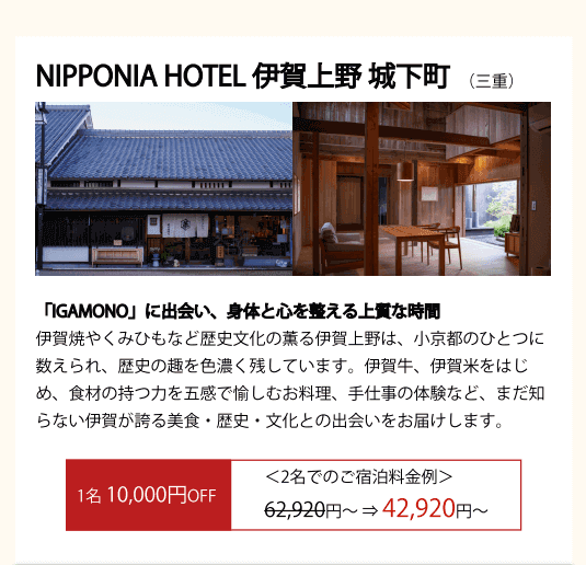 NIPPONIA HOTEL 伊賀上野城下町(関西)