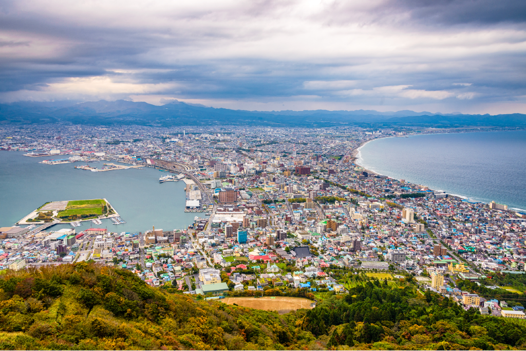 函館山山頂からの秋の眺め