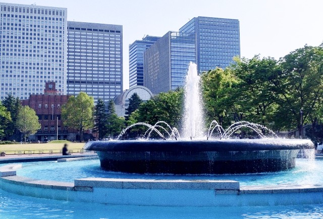 東京都の日比谷公園の噴水