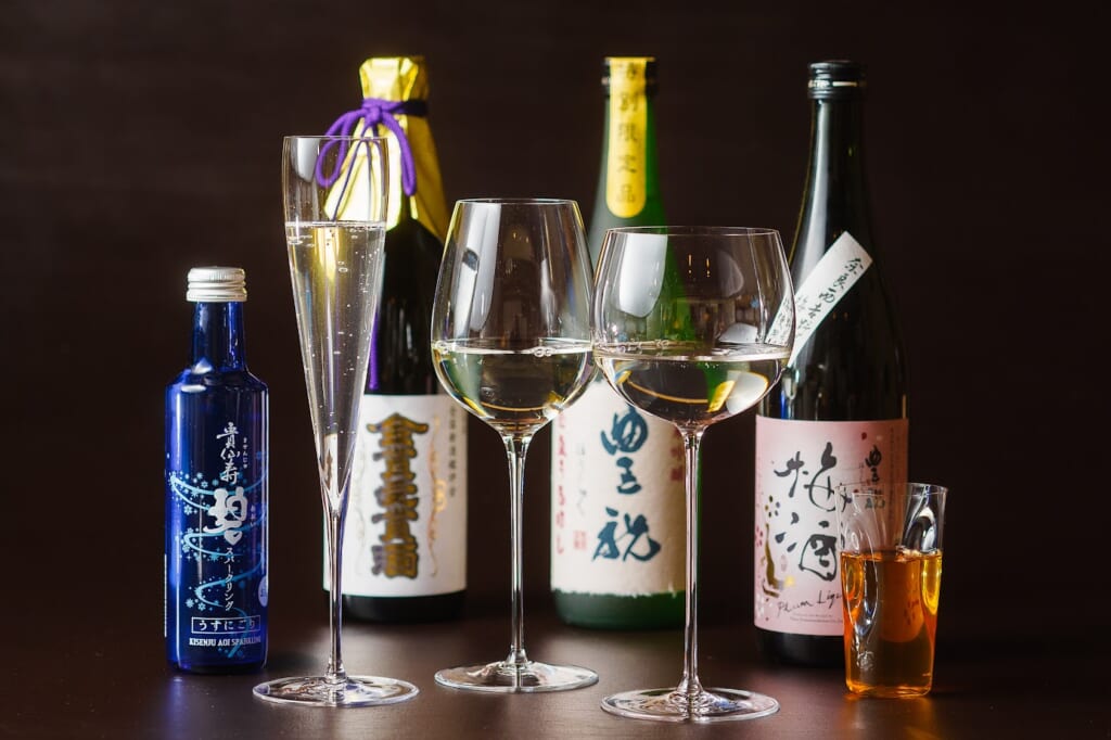奈良の地酒の飲み比べ