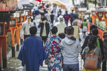 冬のお出かけ人だかり