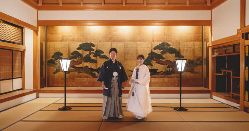 篠山城大書院の厳かな挙式