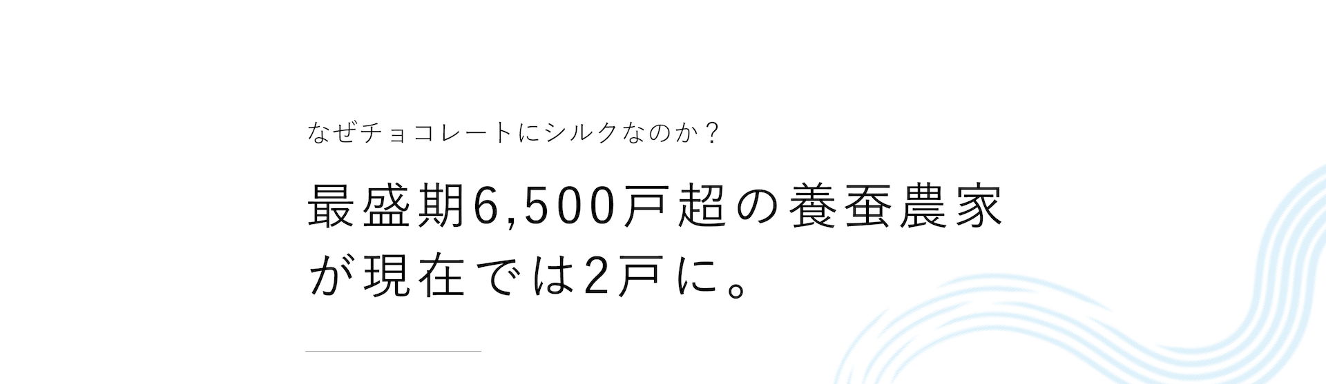 なぜチョコレートにシルクなのか？最盛期6,500戸超の養蚕農家が現在では2戸に。